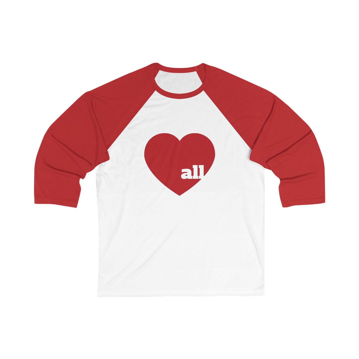 Love all Unisex ¾  Sleeve Baseball Tee