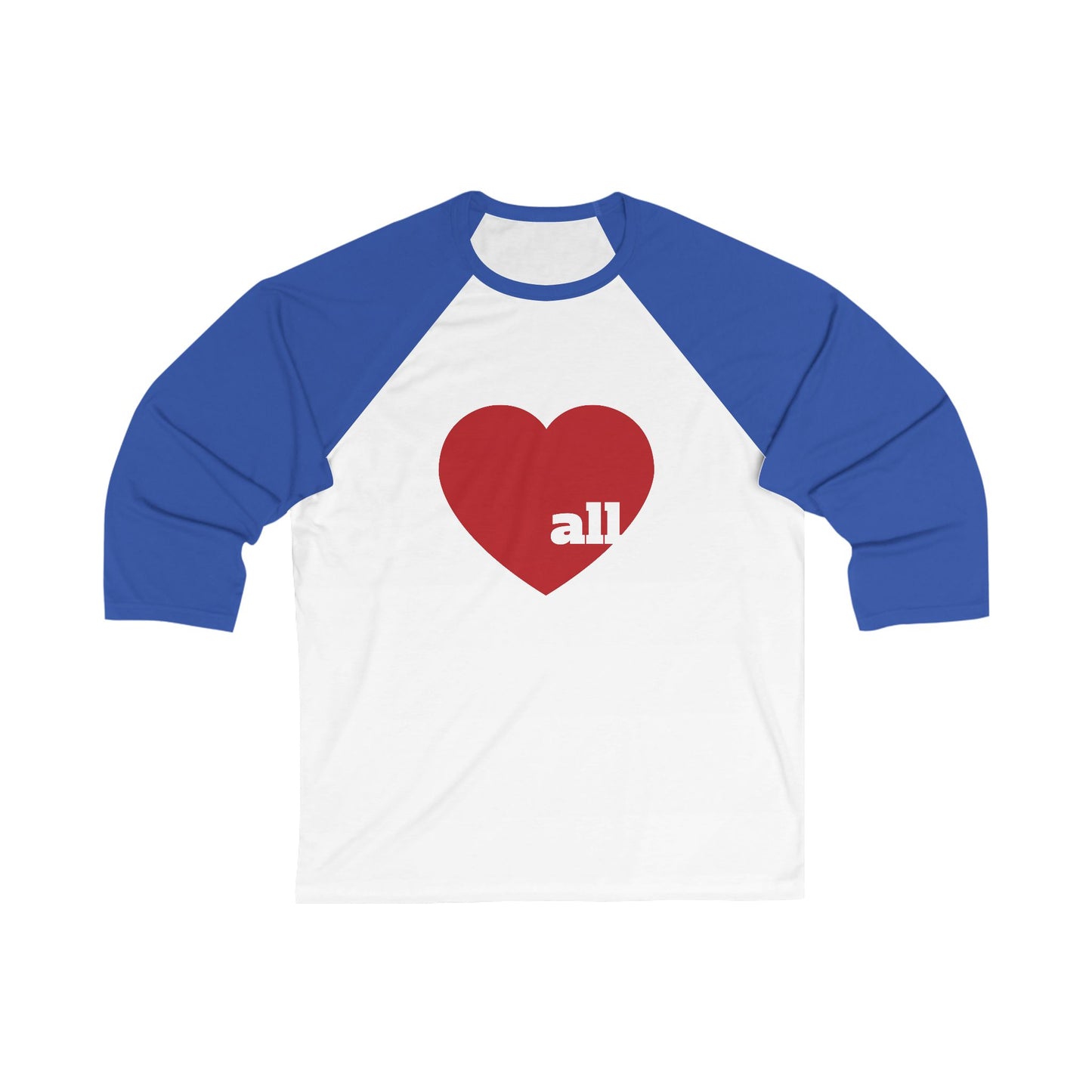 Love all Unisex ¾  Sleeve Baseball Tee