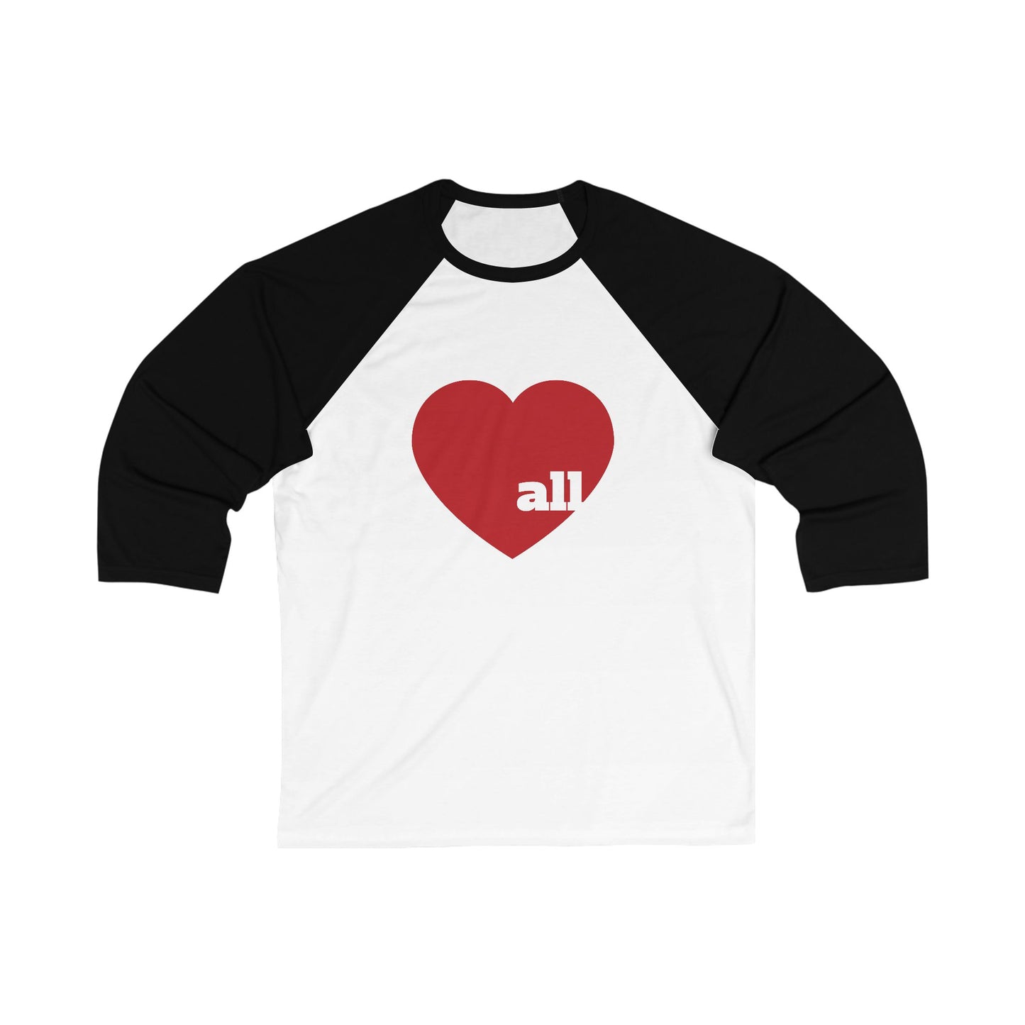 Love all Unisex ¾  Sleeve Baseball Tee