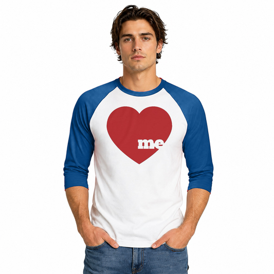Love me Unisex ¾  Sleeve Baseball Tee