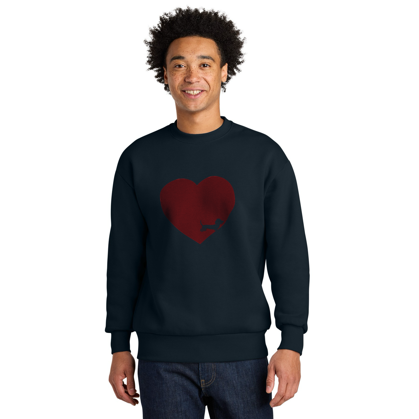 Love More Unisex Disabled Dachshund Sweatshirt