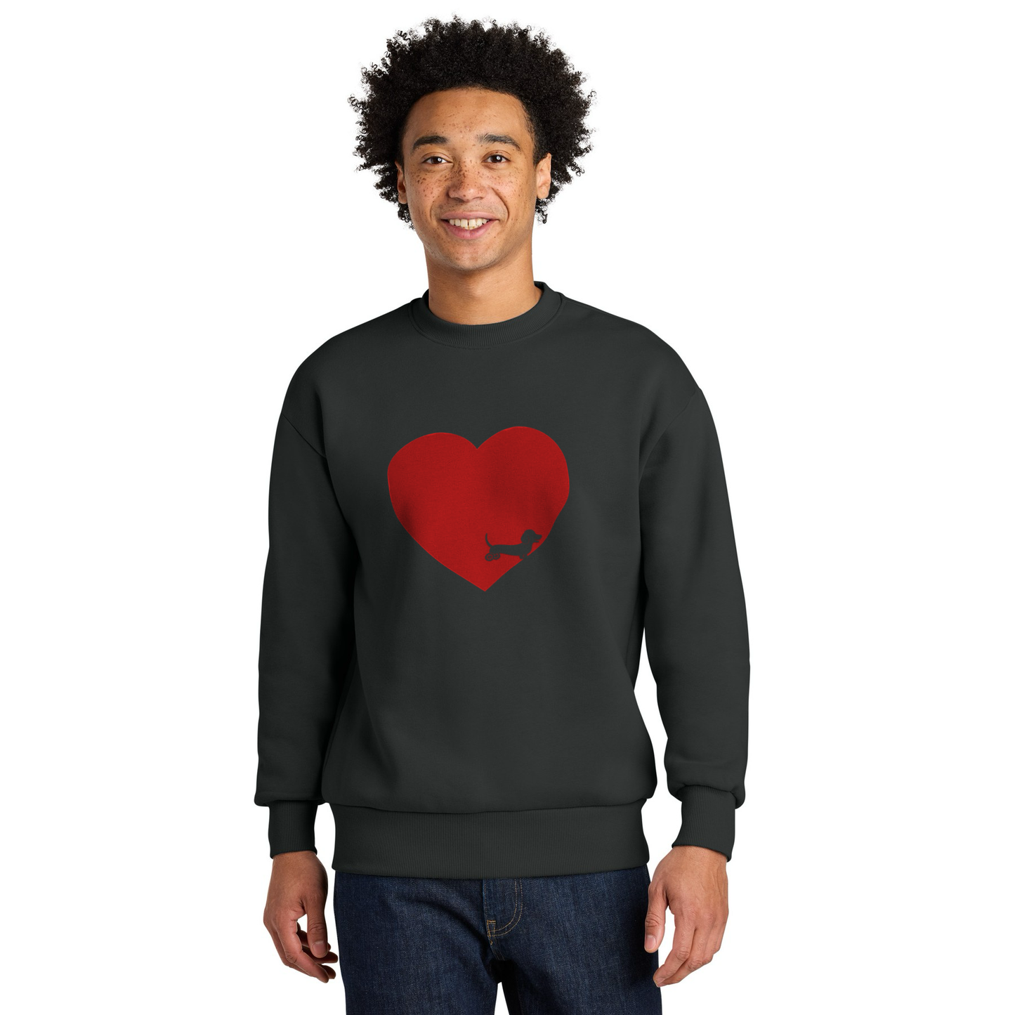 Love More Unisex Disabled Dachshund Sweatshirt