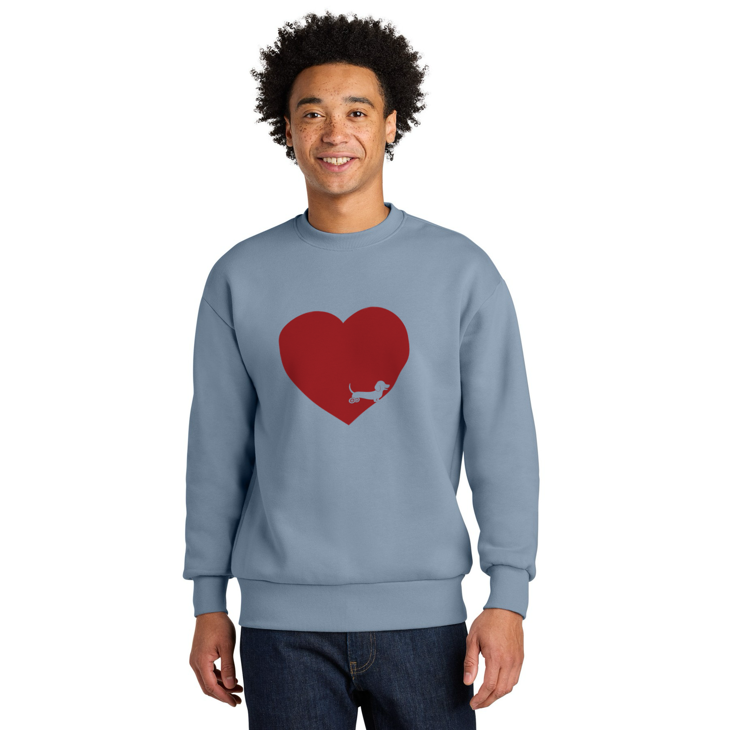 Love More Unisex Disabled Dachshund Sweatshirt