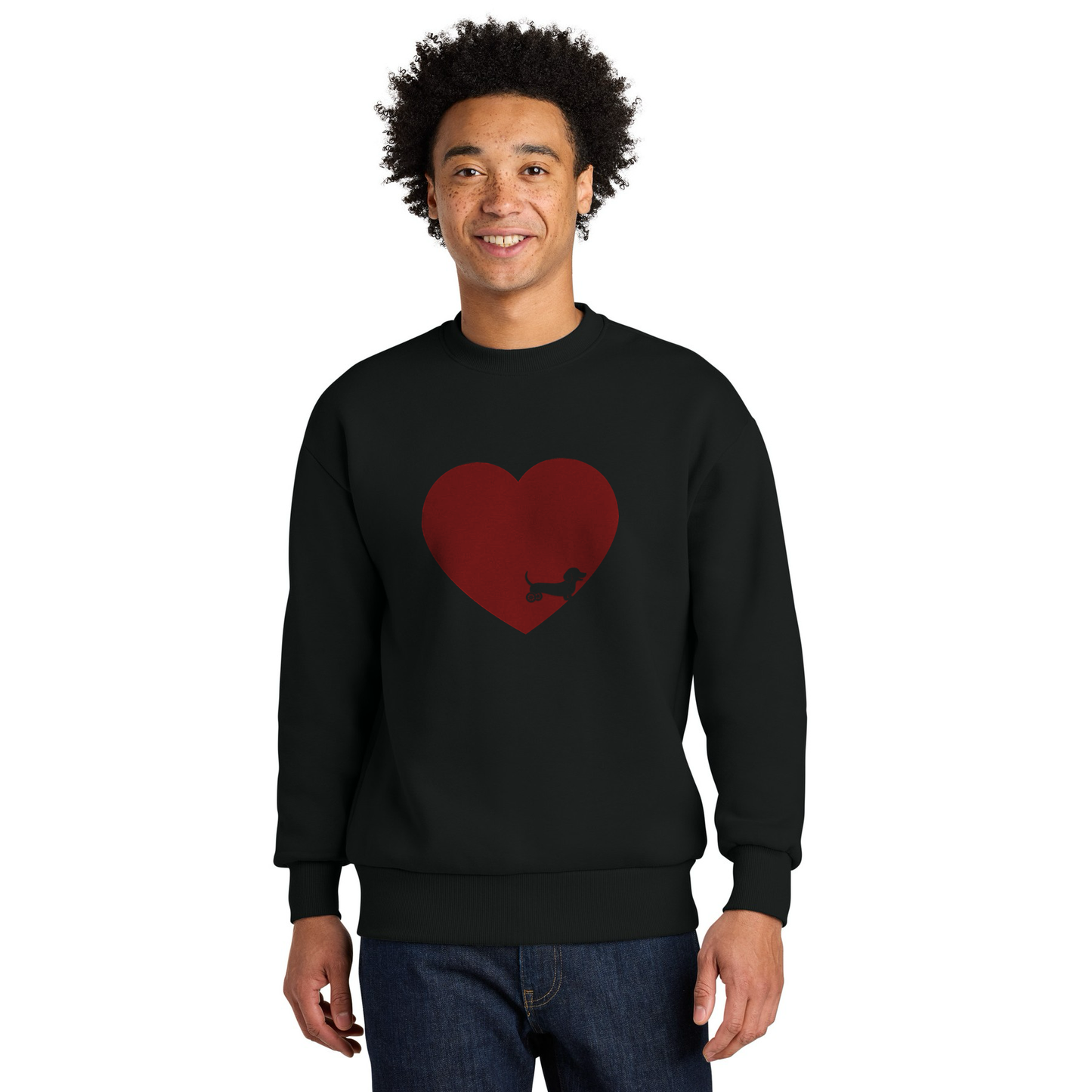 Love More Unisex Disabled Dachshund Sweatshirt