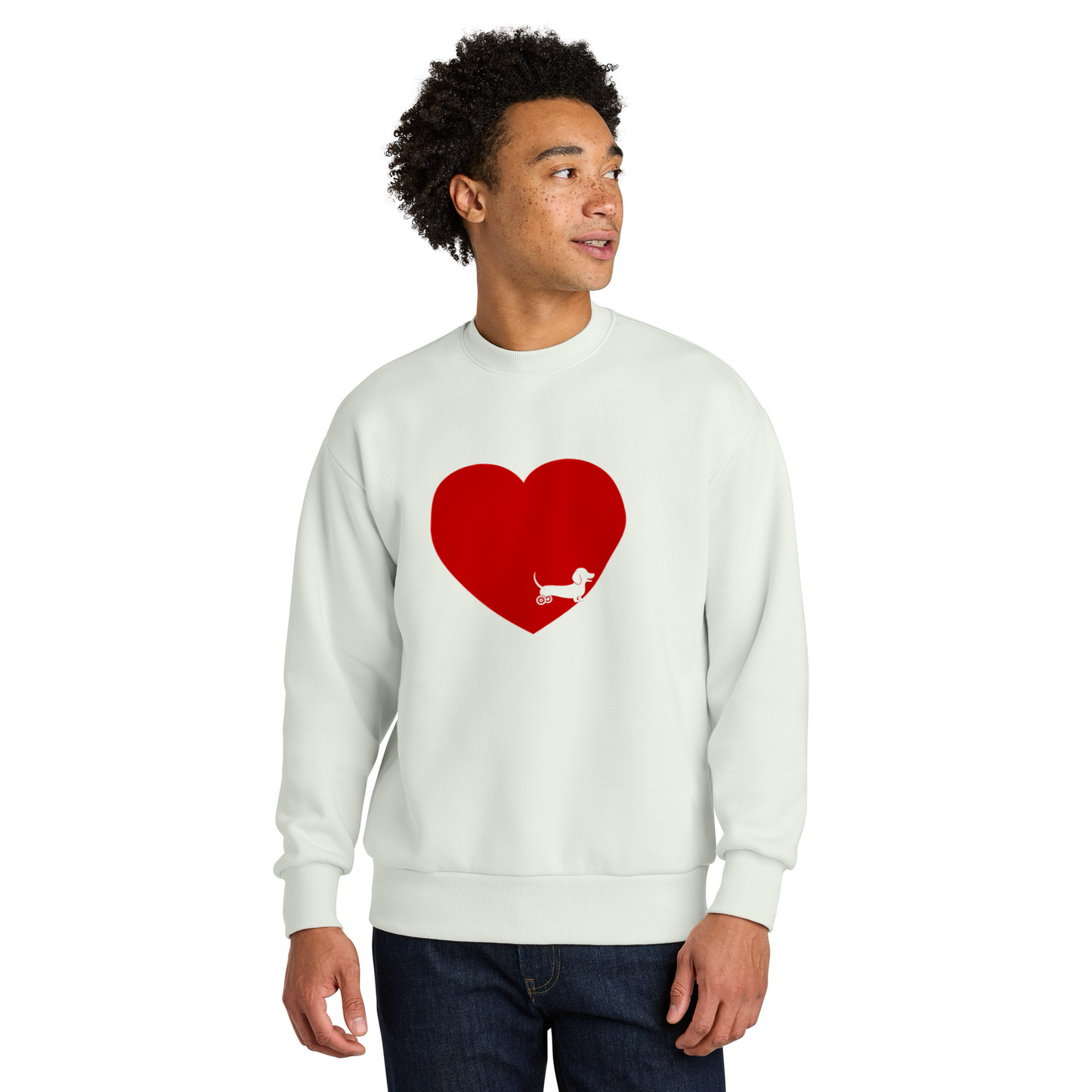Love More Unisex Disabled Dachshund Sweatshirt