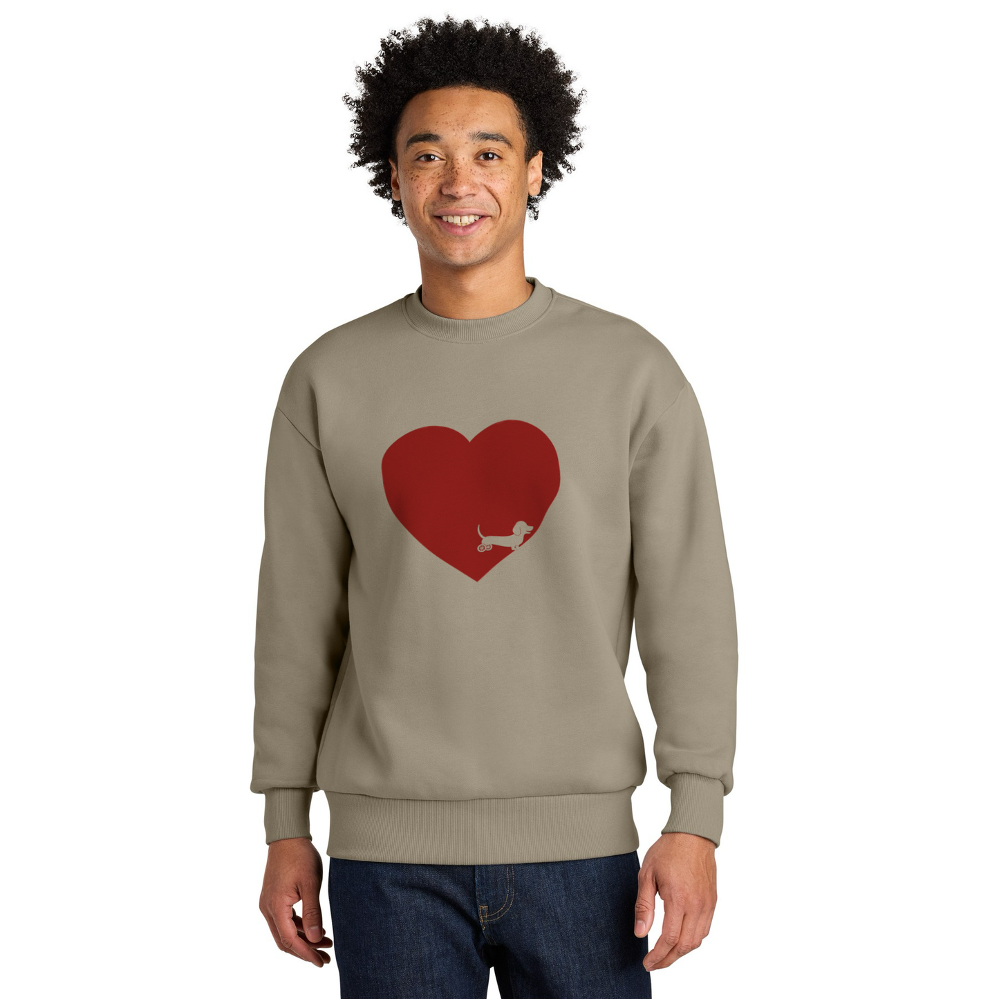 Love More Unisex Disabled Dachshund Sweatshirt