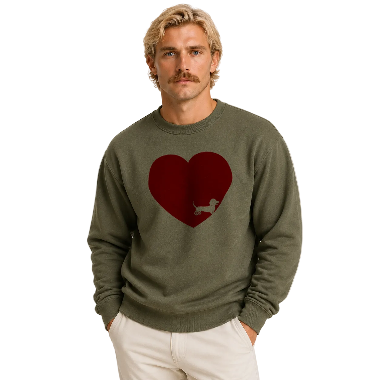 Love More Unisex Disabled Dachshund Sweatshirt