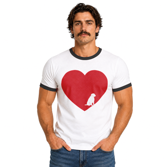Love More Senior Dog Ringer Tee