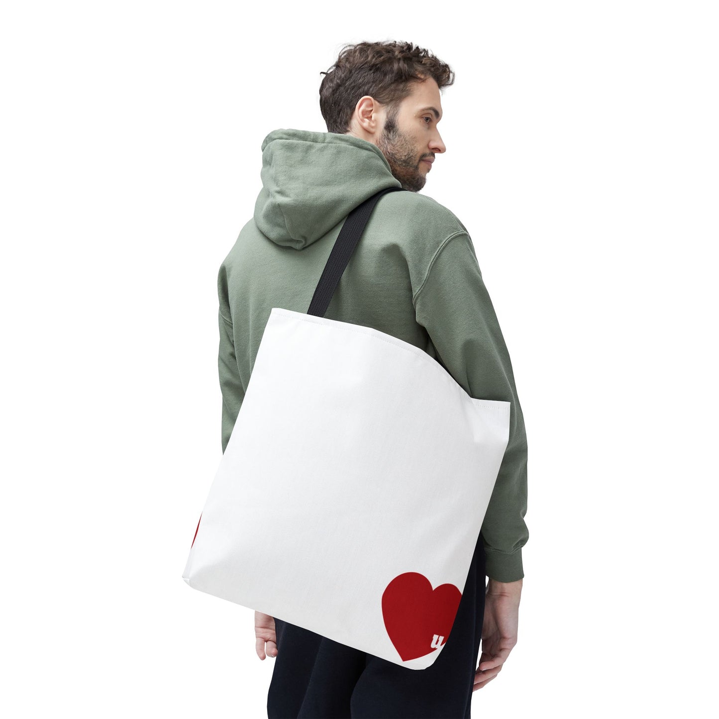 Love u all Tote, in White