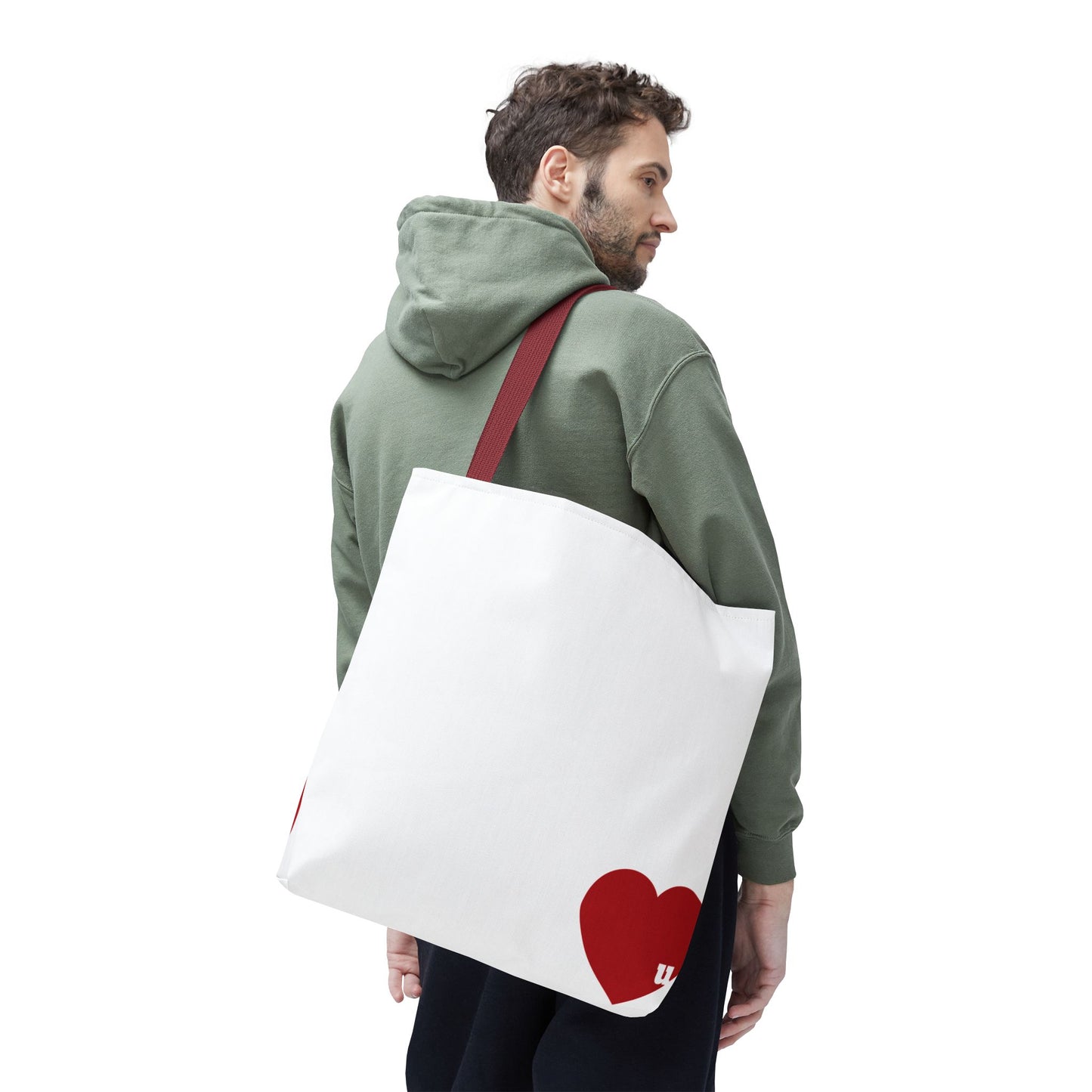Love u all Tote, in White