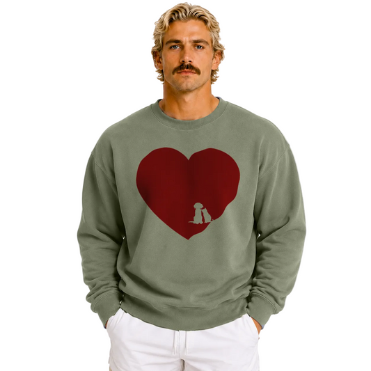 Love More Adopted Pals Unisex Heavyweight Sweatshirt