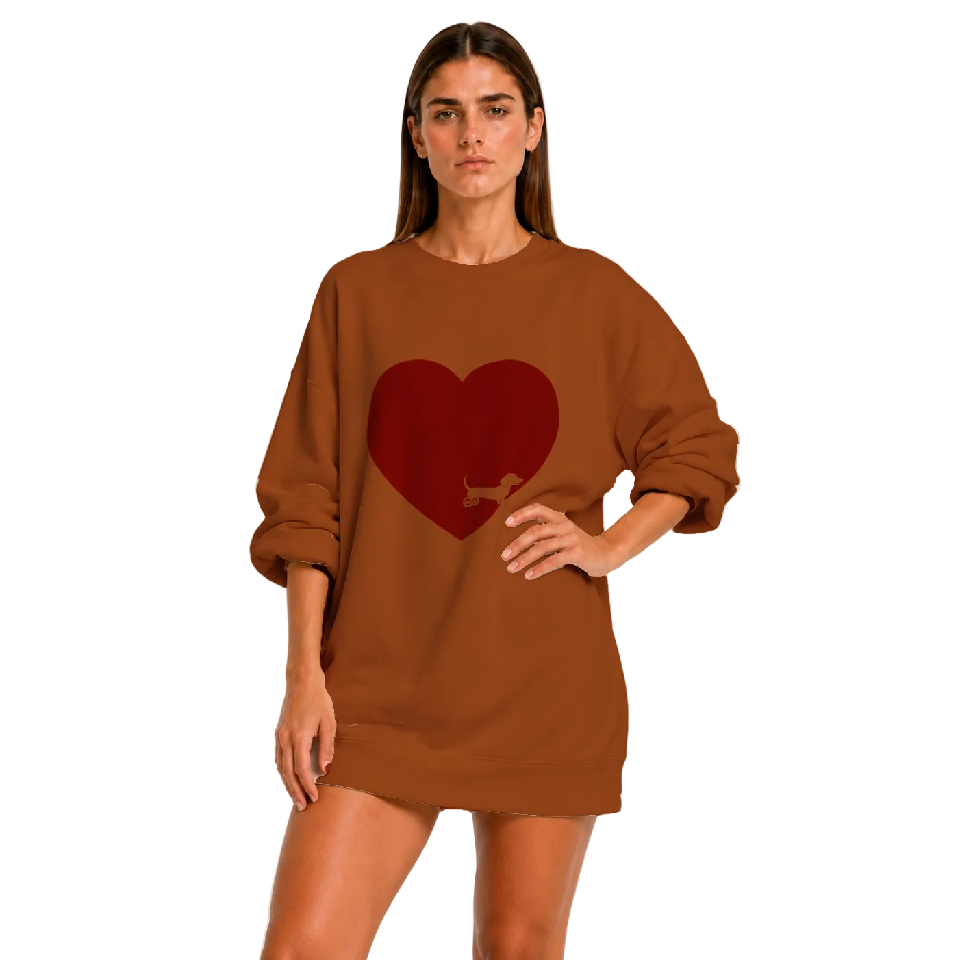 Love More Disabled Dachshund Unisex Premium Sweatshirt