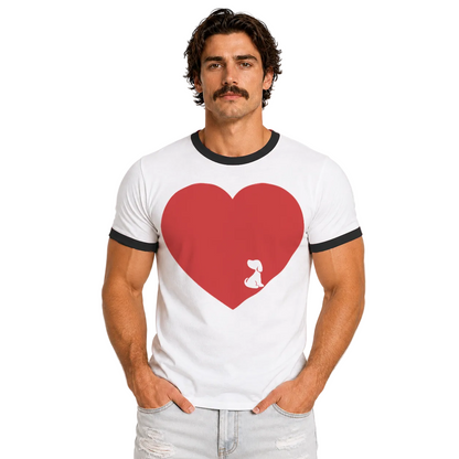 Love More Foster Pup Unisex Ringer Tee