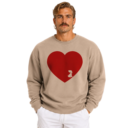 Love More Shelter Pup Unisex Heavyweight Sweatshirt