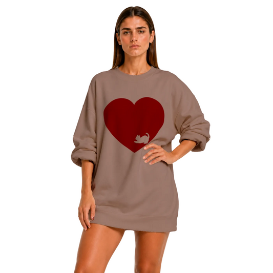 Love More Stray Kitty Unisex Heavyweight Sweatshirt